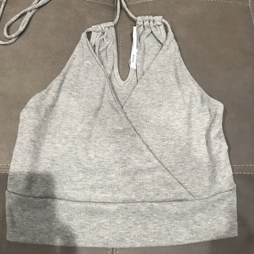 Grey Halter Top